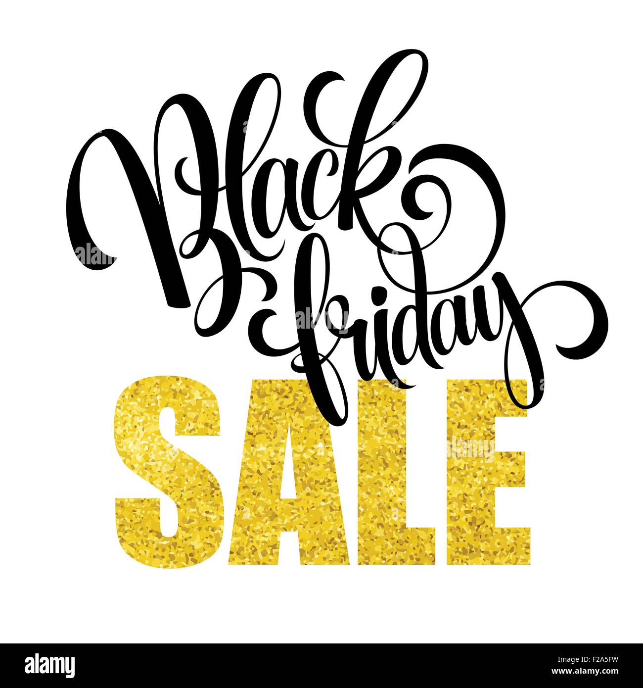 Black Friday Sale Calligraphic Design. Vector illustration Stock Vector