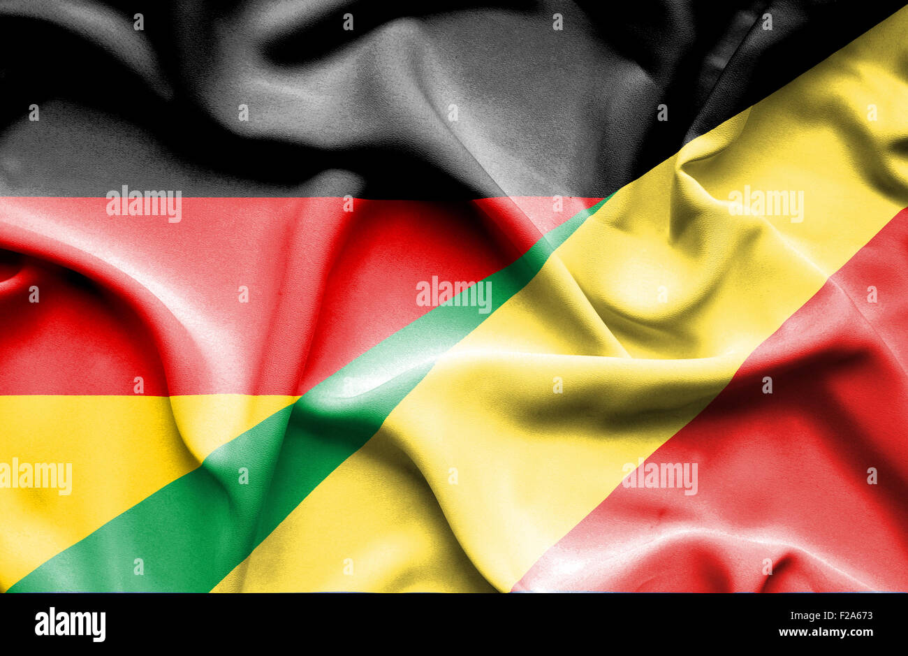 Waving flag of Congo Republic and Stock Photo - Alamy
