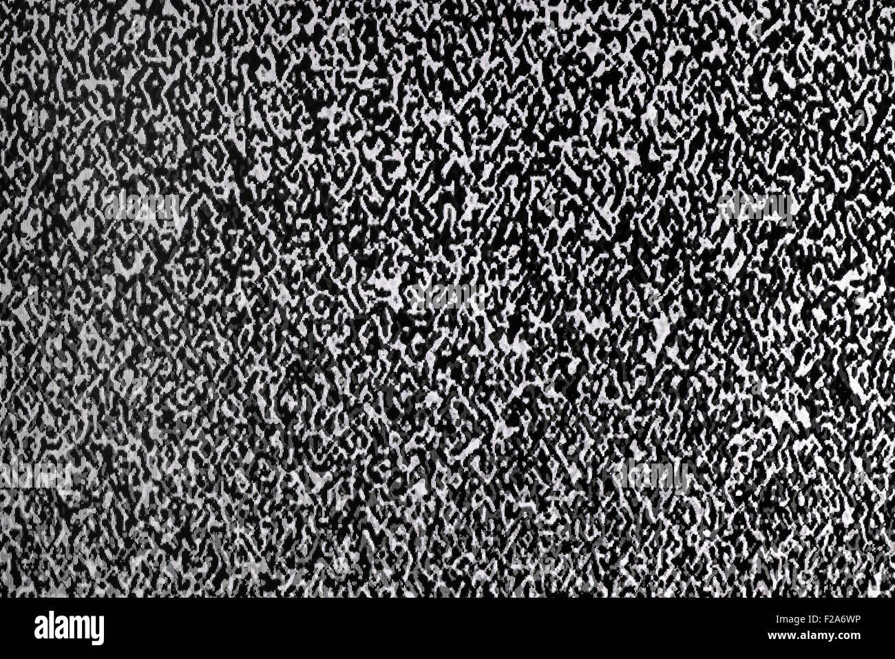 Television static noise, broadcast fail, crt kinescope TV noise and snow Stock Photo