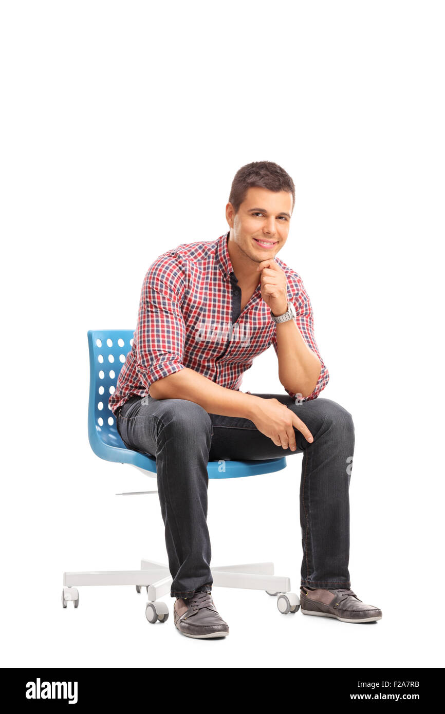 Man sitting chair studio shot hi-res stock photography and images - Alamy