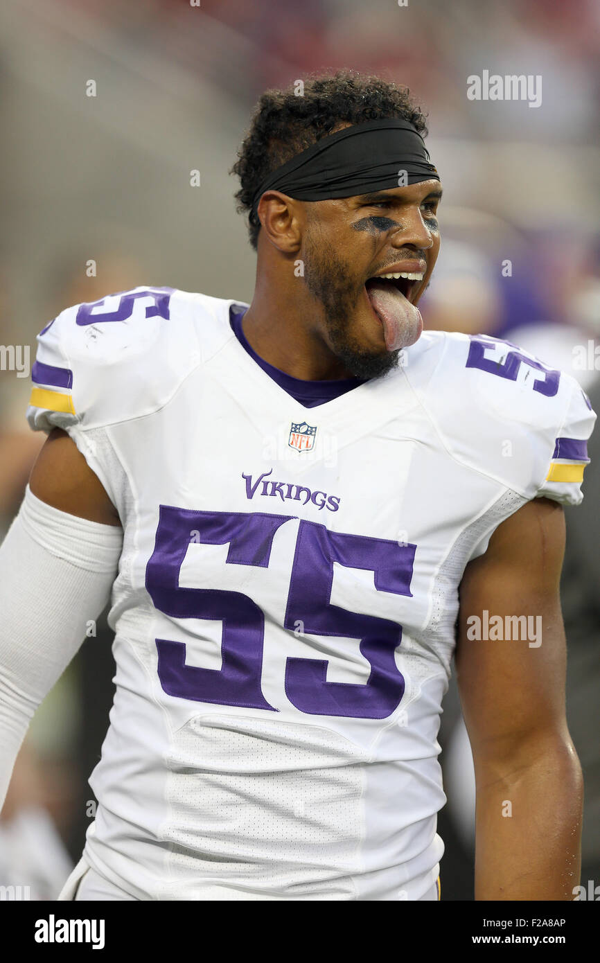 14 September 2015: Minnesota Vikings linebacker Anthony Barr during action  in an NFL game against the San Francisco 49ers at Levi's Stadium in Santa  Clara, CA. The Niners won 20-3 Stock Photo - Alamy