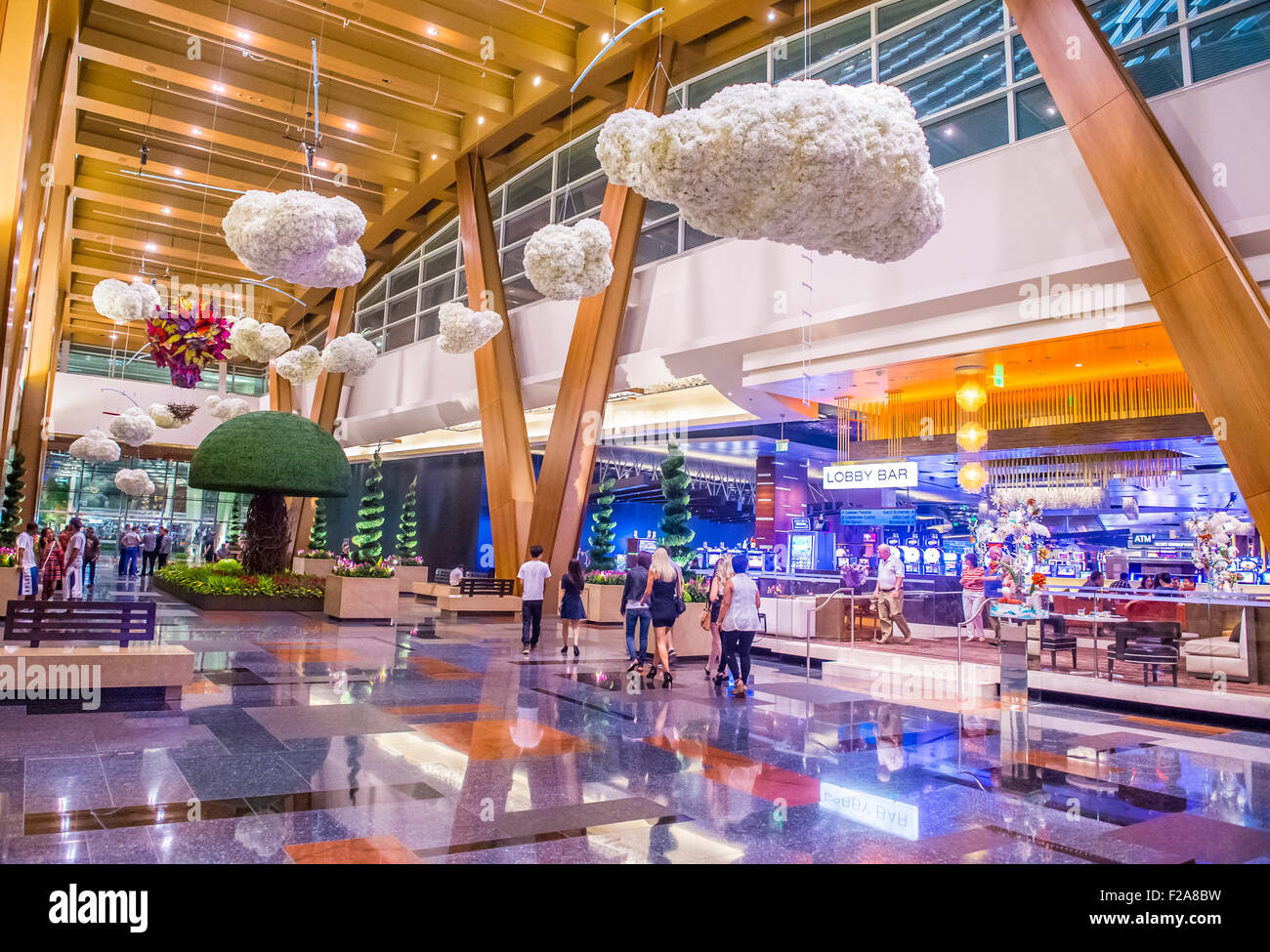 The interior of Aria Resort and Casino in Las Vegas Stock Photo - Alamy