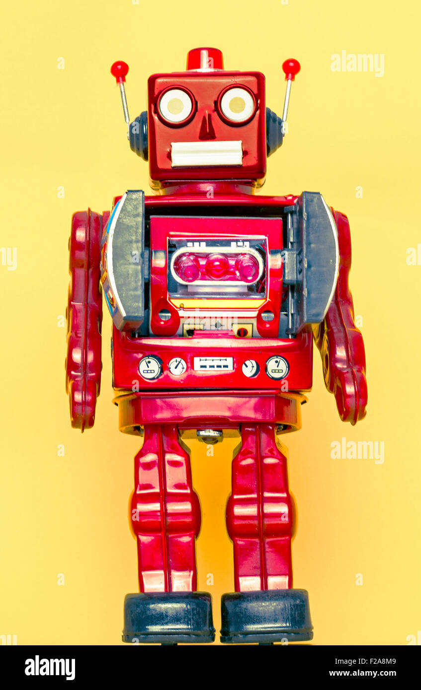 retro robot toy close up Stock Photo - Alamy