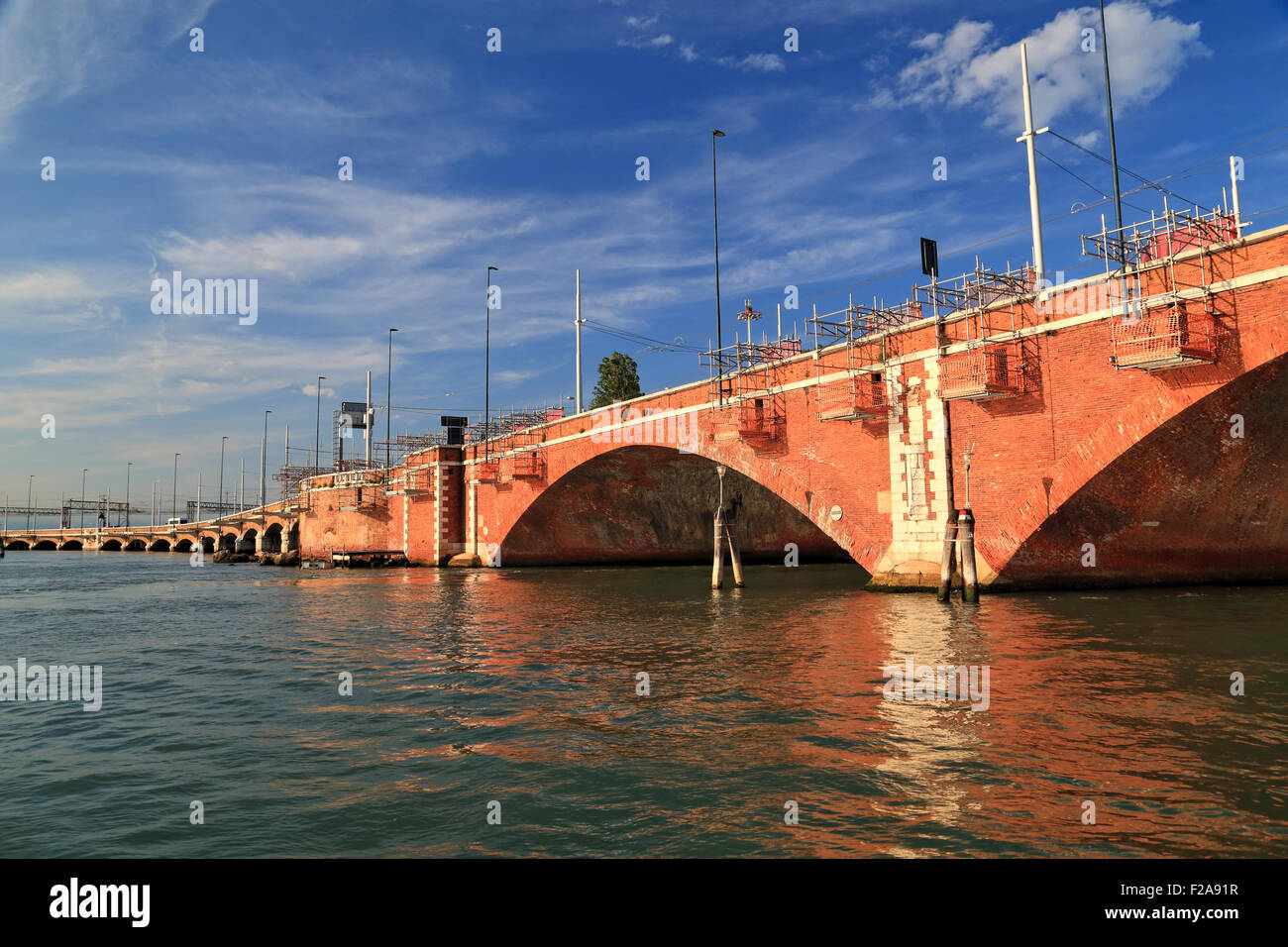 Ponte della Libertà - Venice Railway Bridge (1933) Stock Photo