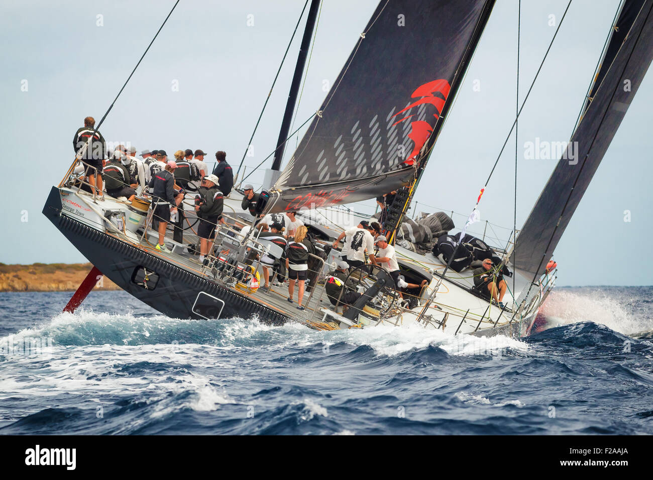 Catamaran New Zealand Racing In Louis Vuitton Cup Stock Photo - Download  Image Now - America's Cup, Sailboat, Sailing - iStock