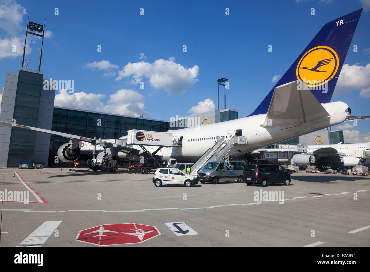 Lufthansa Boeing 747 at the Gate in Frankfurt Airport Stock Photo Alamy