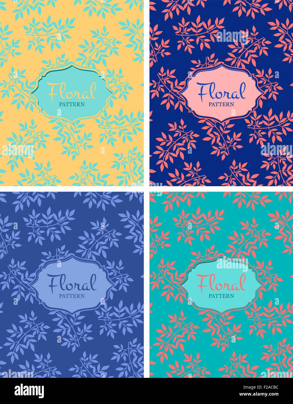 Set of floral seamless patterns Stock Vector Image & Art - Alamy