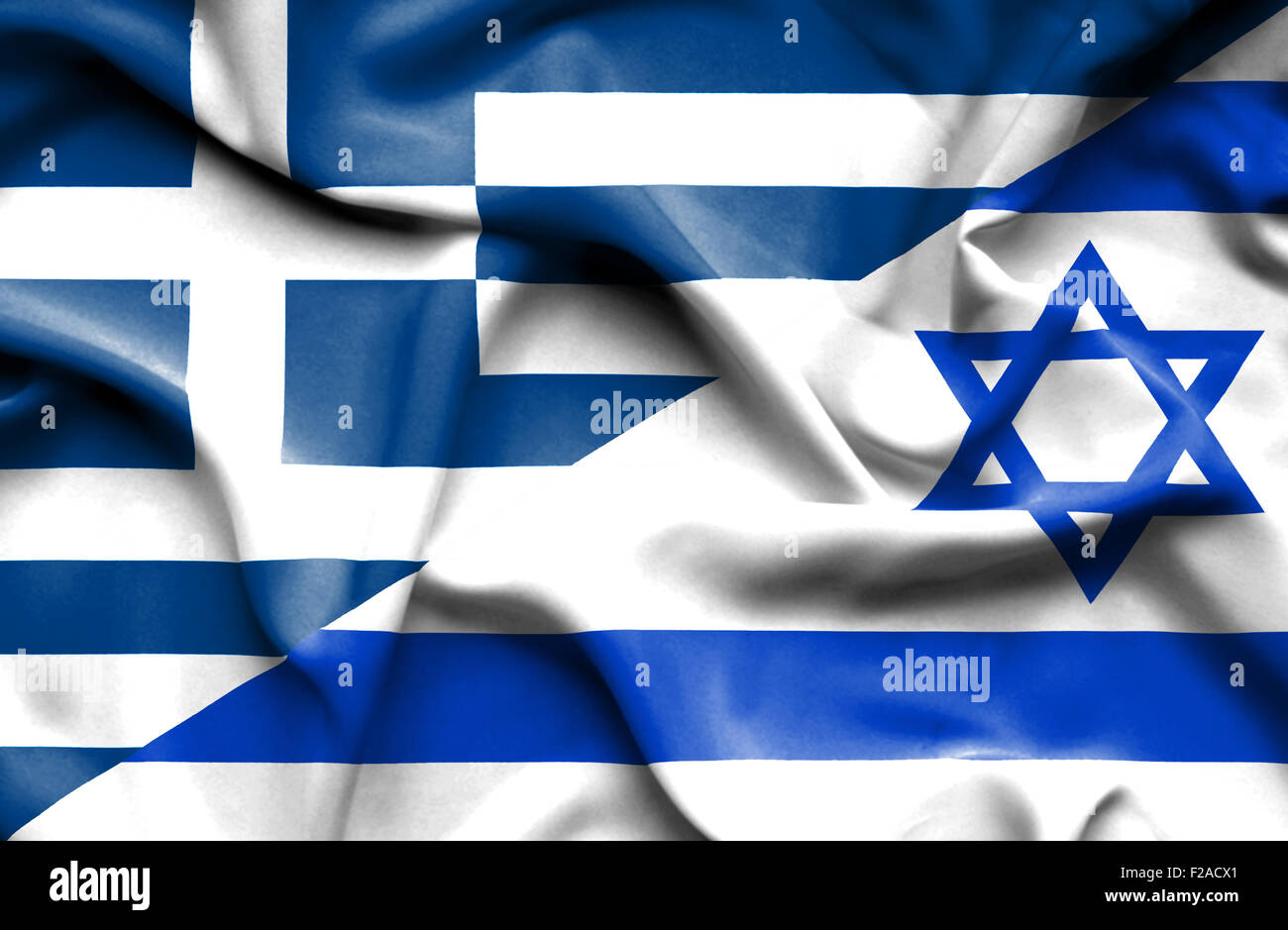 Waving flag of Israel and Stock Photo - Alamy