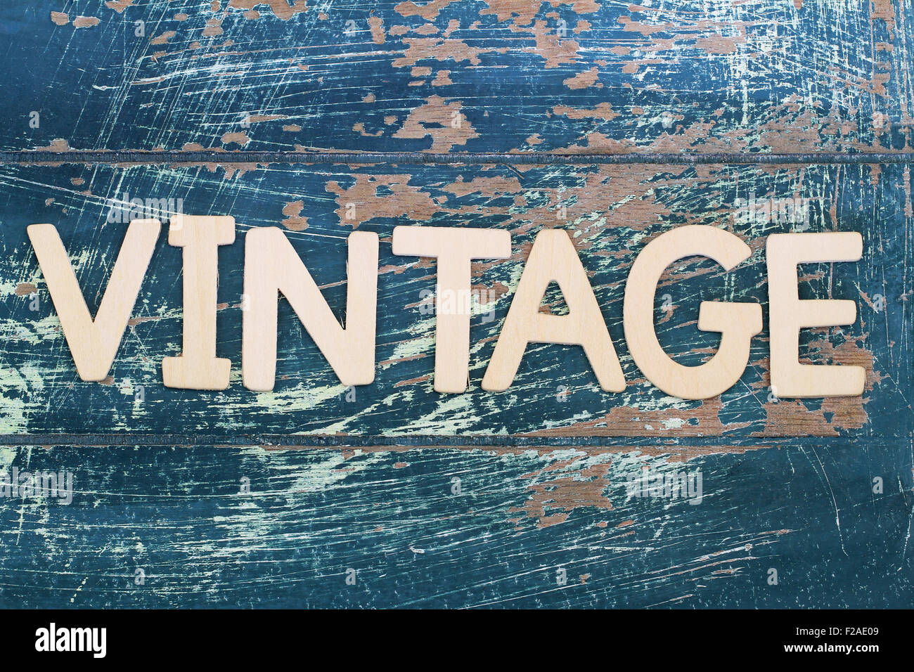 Word vintage written on rustic wooden surface Stock Photo Alamy