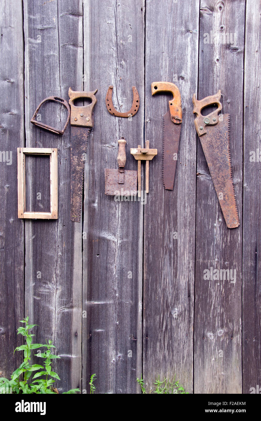 Antique tools display hires stock photography and images Alamy
