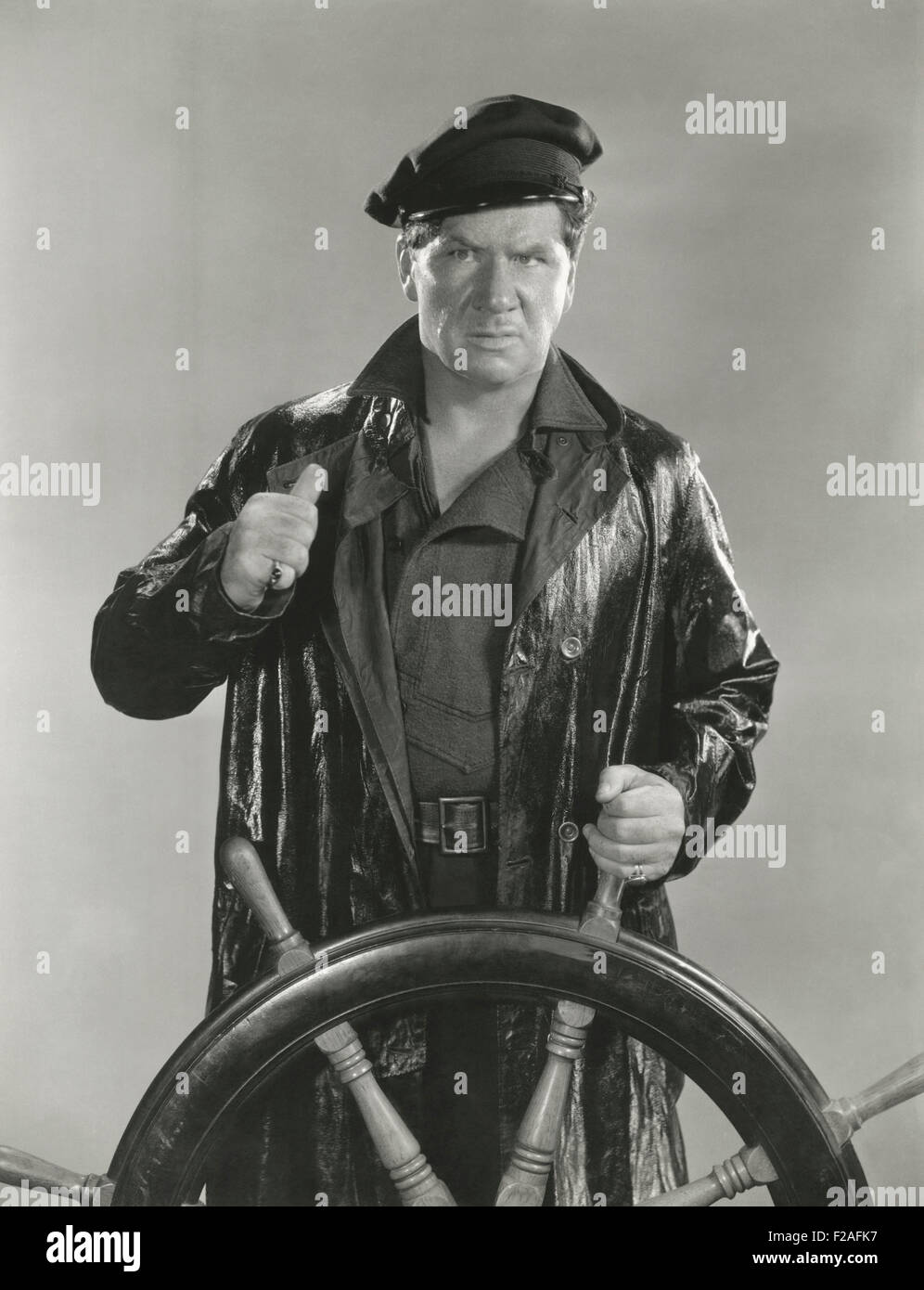 Manning the wheel (OLVI008 OU410 F) Stock Photo