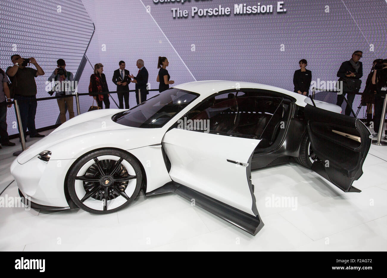 The Porsche Mission E Concept Cat at the International Motor Show IAA ...