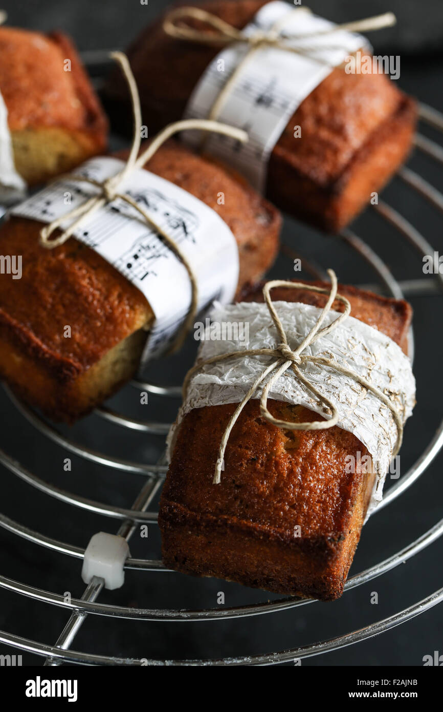 Vanilla financier cakes Stock Photo