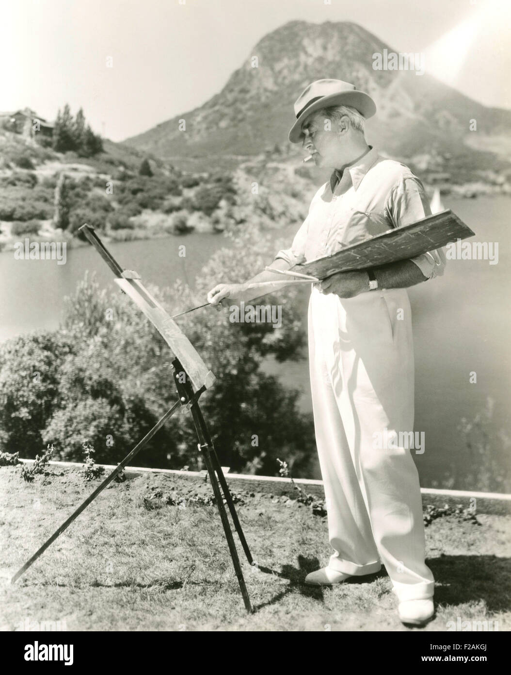 Landscape painter (OLVI007 OU652 F) Stock Photo