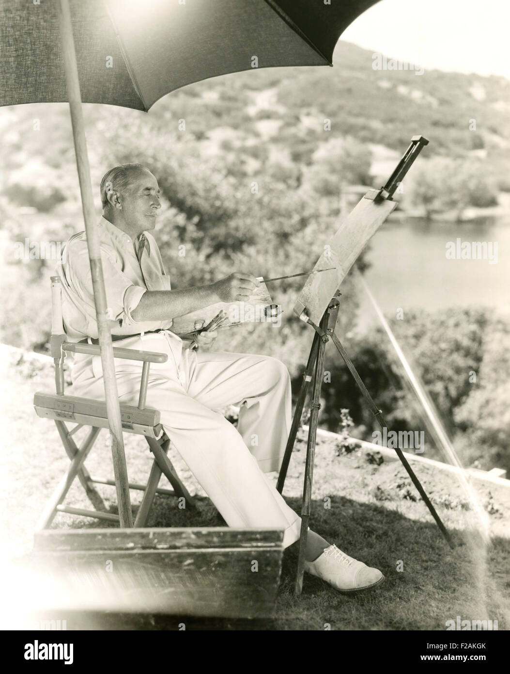 Enjoying retirement (OLVI007 OU651 F) Stock Photo