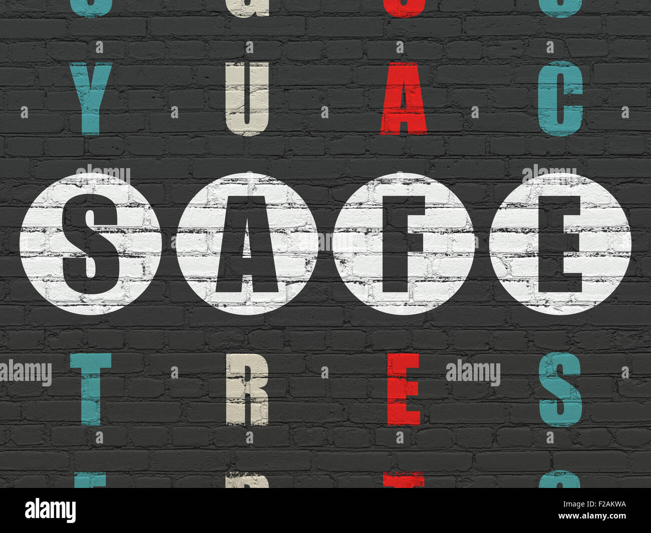 Safety concept word Safe in solving Crossword Puzzle Stock Photo Alamy