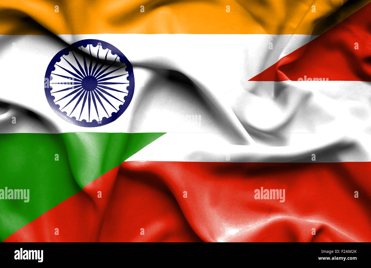 Austria india national flags partnership hi-res stock photography and ...