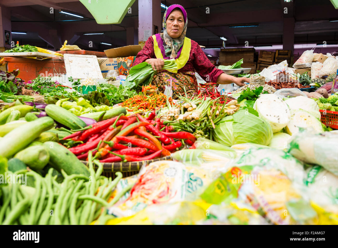 Siti Khadijah Central Market of Kota Bharu Stock Photo