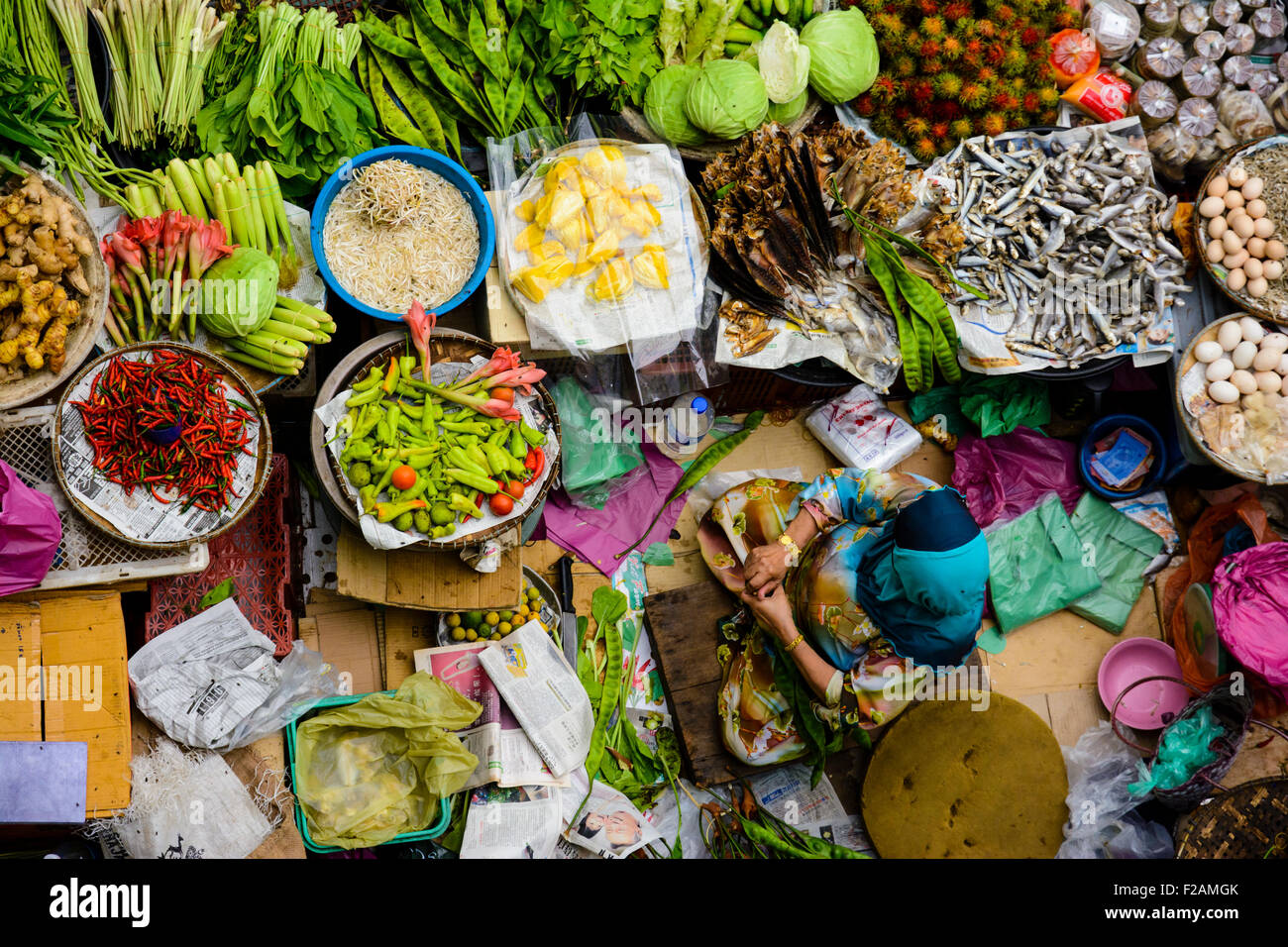 Siti Khadijah Central Market of Kota Bharu Stock Photo