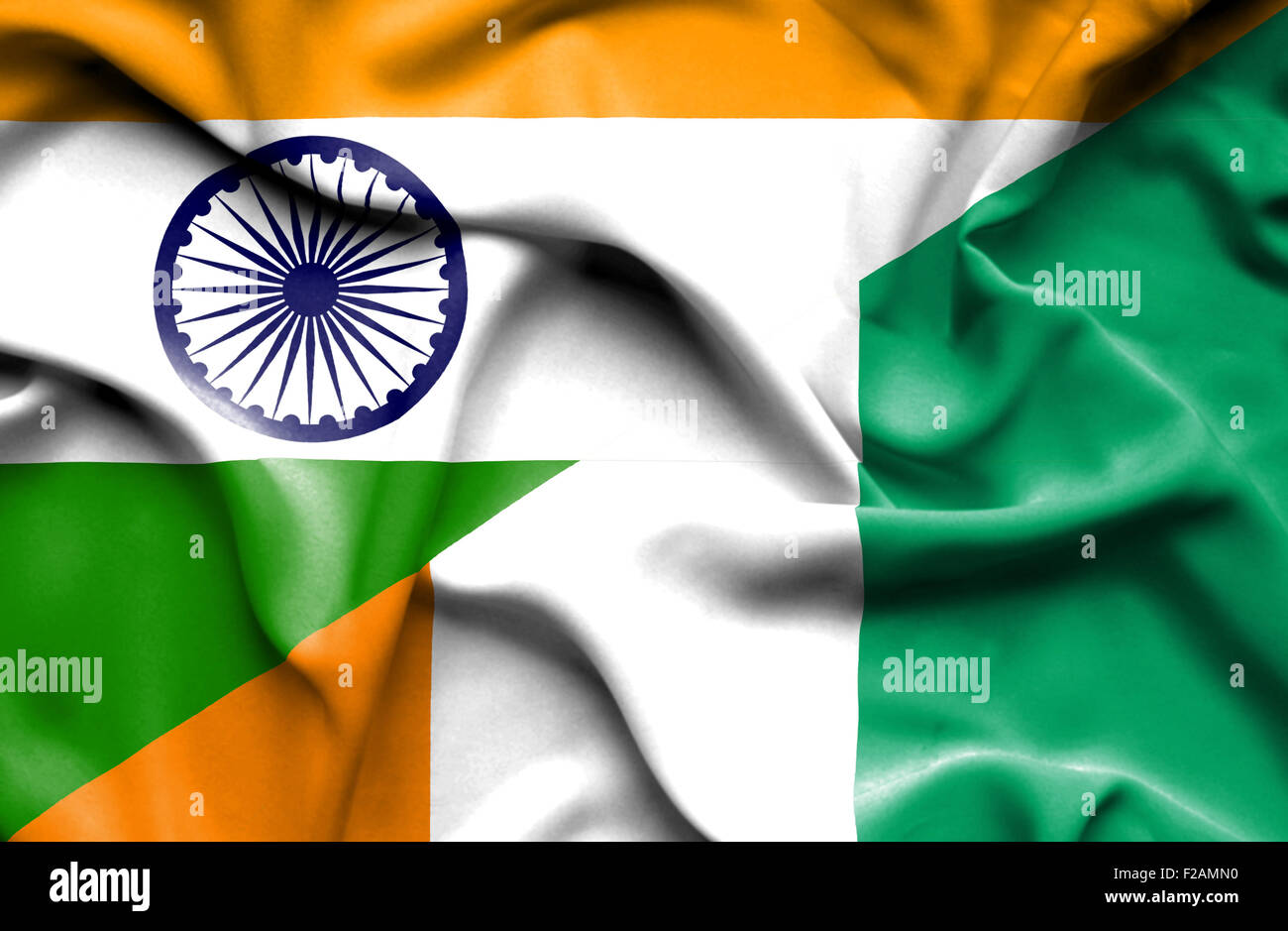 Waving flag of Ivory Coast and Stock Photo - Alamy