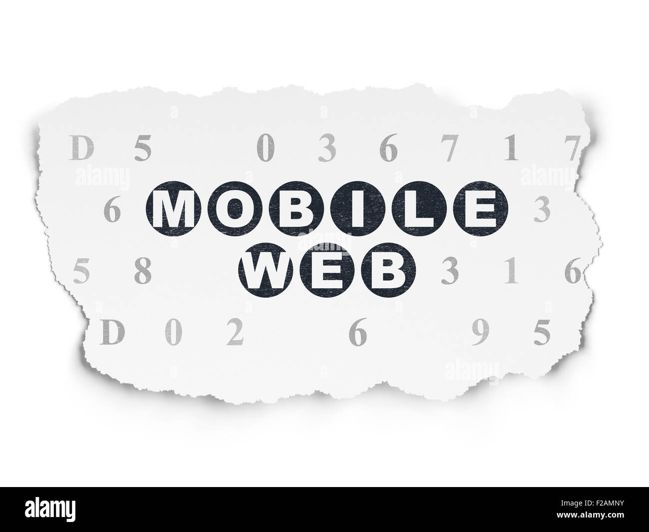 Web development concept: Mobile Web on Torn Paper background Stock Photo