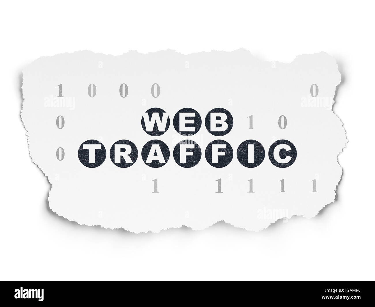 Web development concept: Web Traffic on Torn Paper background Stock Photo