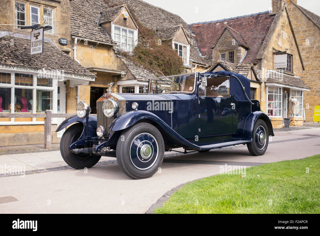 Vintage Rolls Royce 20/25 in Broadway, Cotswolds, Worcestershire, England Stock Photo