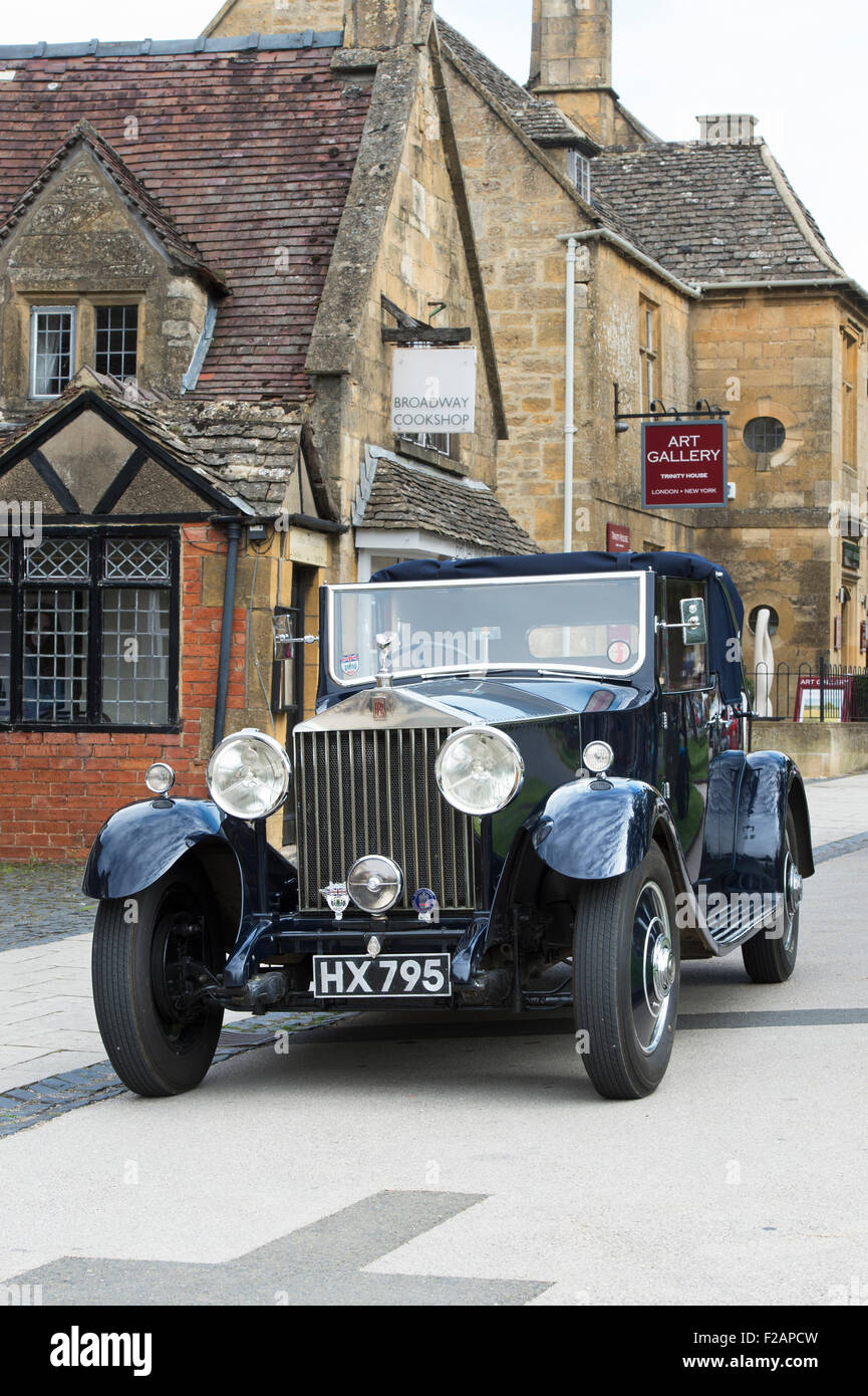 Vintage Rolls Royce 20/25 in Broadway, Cotswolds, Worcestershire, England Stock Photo