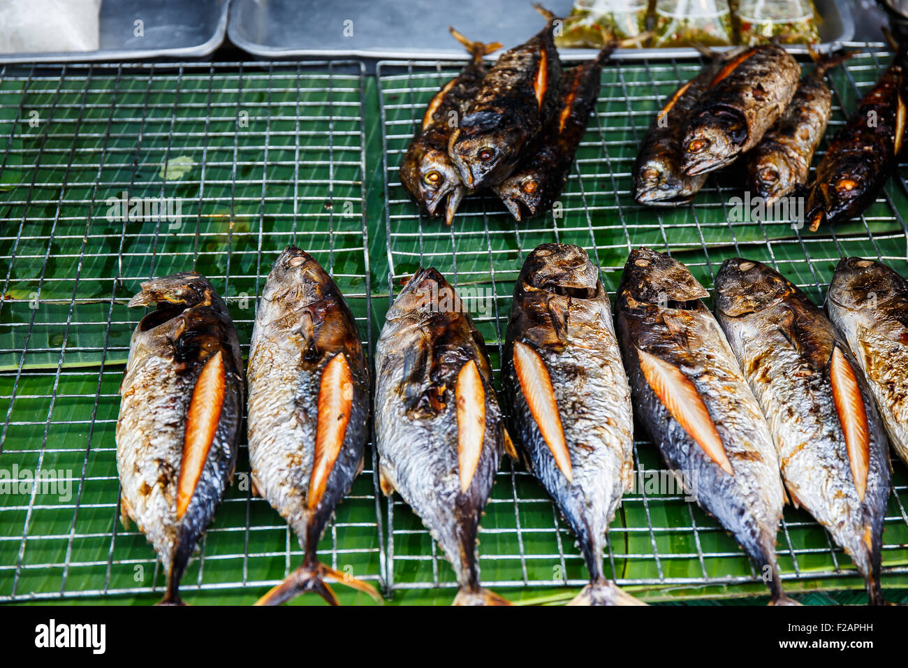 Fish Seafood Grill Stock Photo Alamy