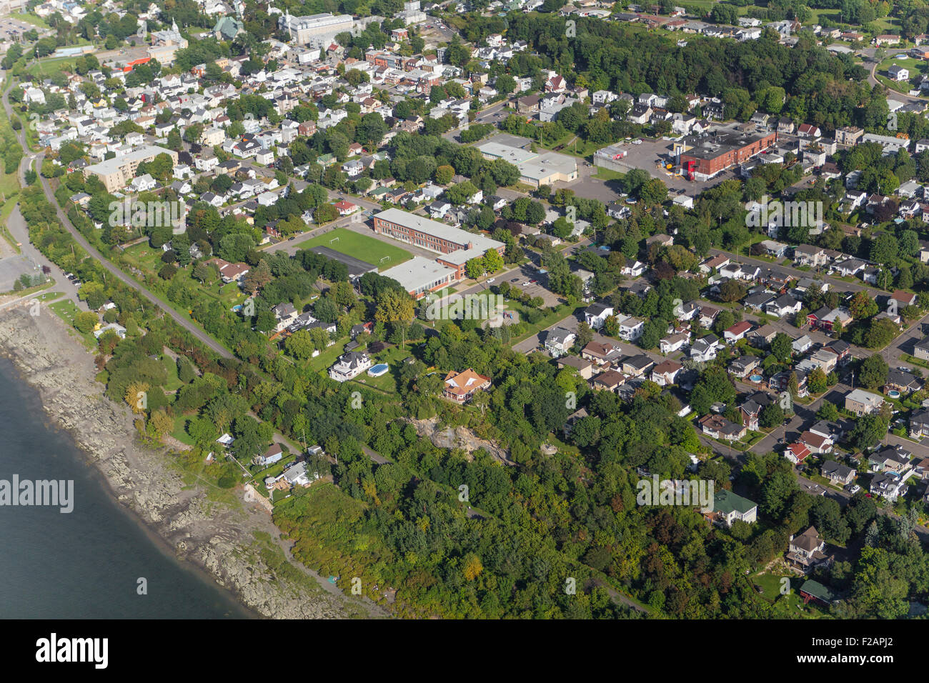 The city of Levis is pictured in this aerial photo in Quebec city Stock Photo