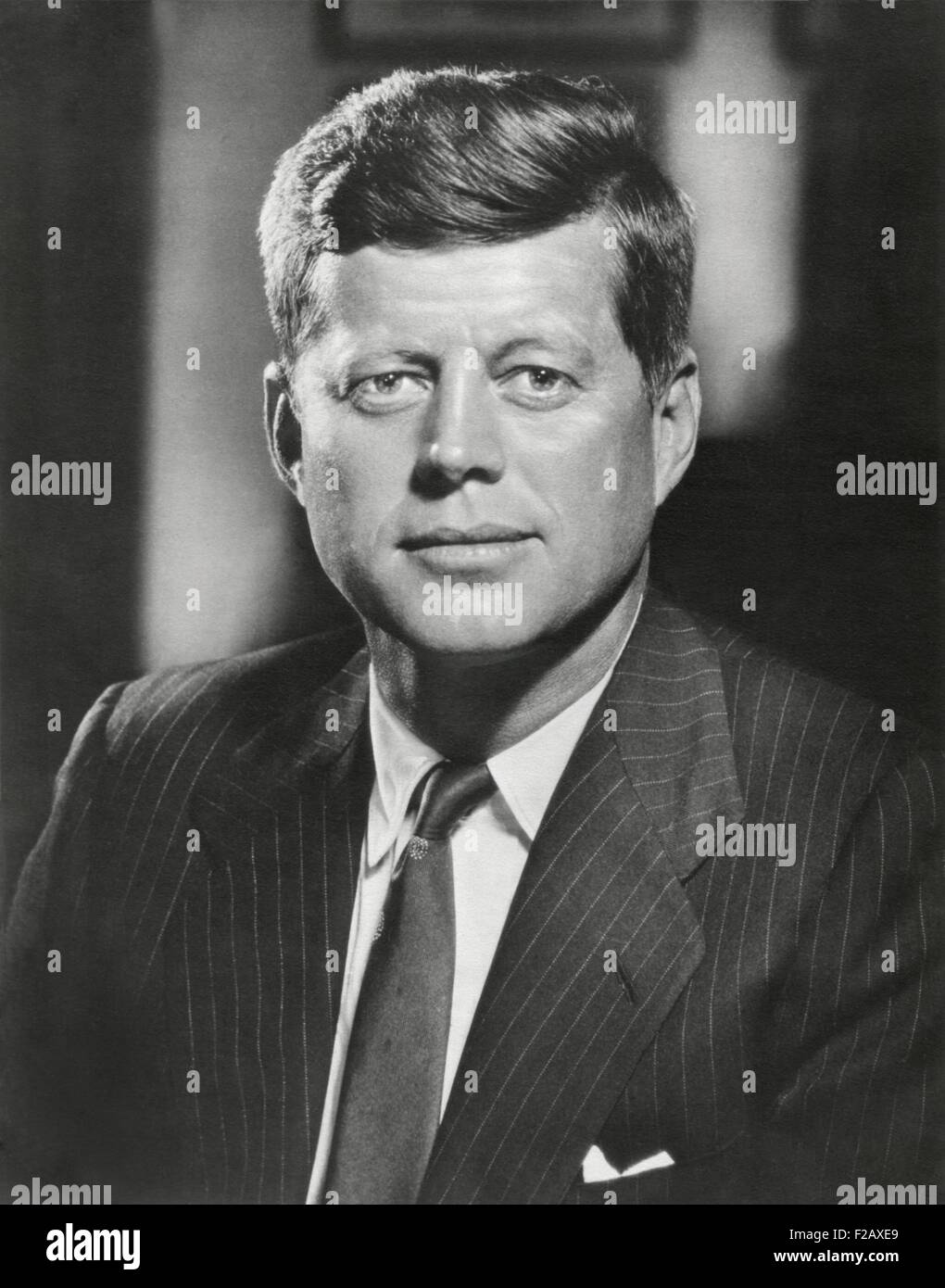 President John Kennedy. Portrait taken by Bachrach, ca. 1960-61. (BSLOC 2015 2 223) Stock Photo