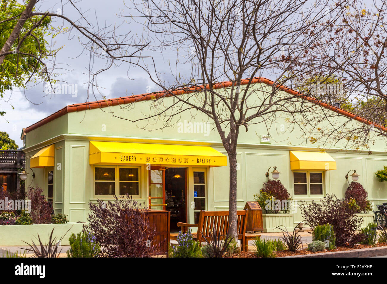 Bouchon bakery and Bistro in the Napa Velley town of Yountville California a Thomas Keller property Stock Photo