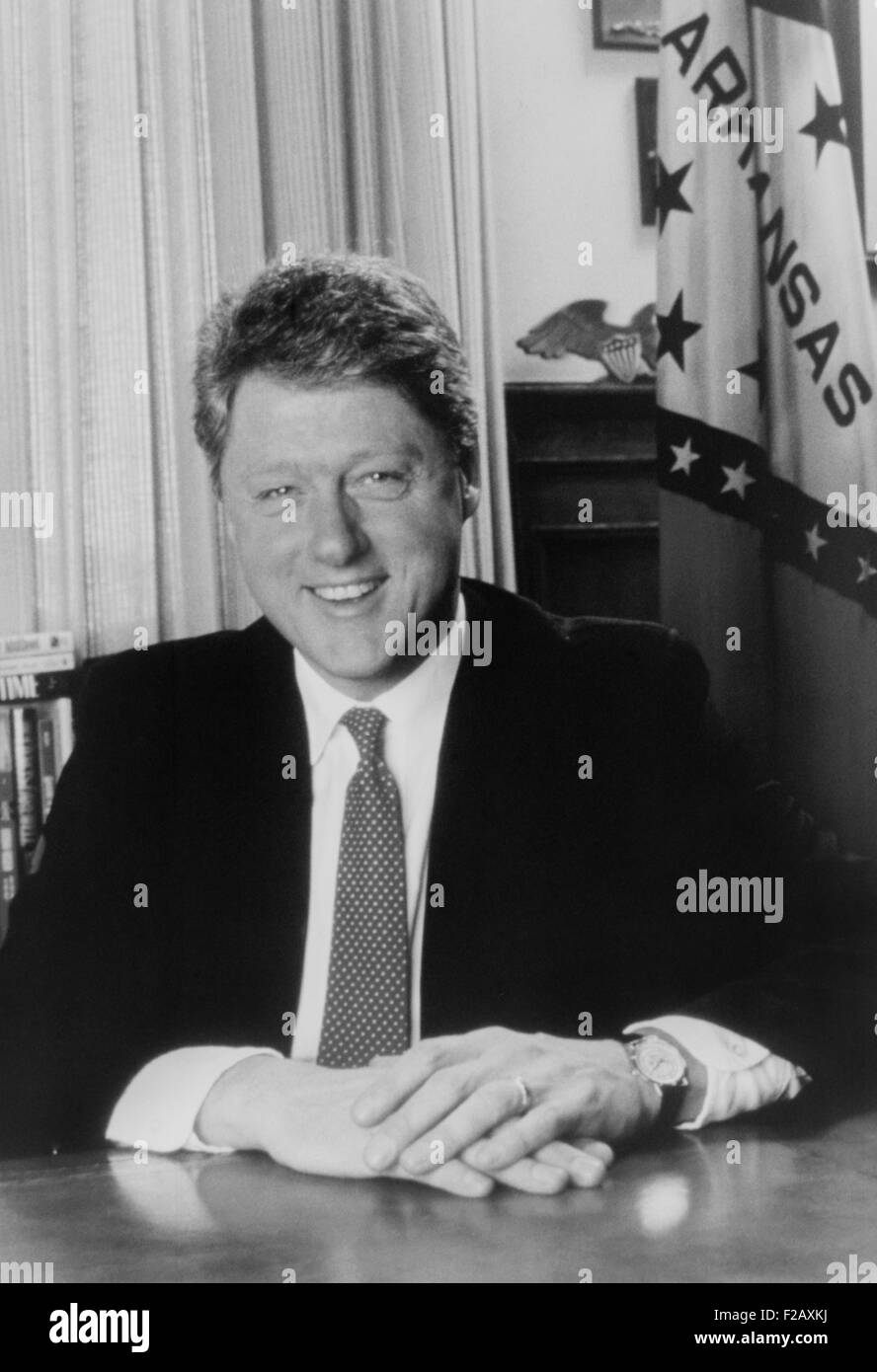 William Jefferson Clinton as Governor of Arkansas in 1992. (BSLOC 2015 2 183) Stock Photo