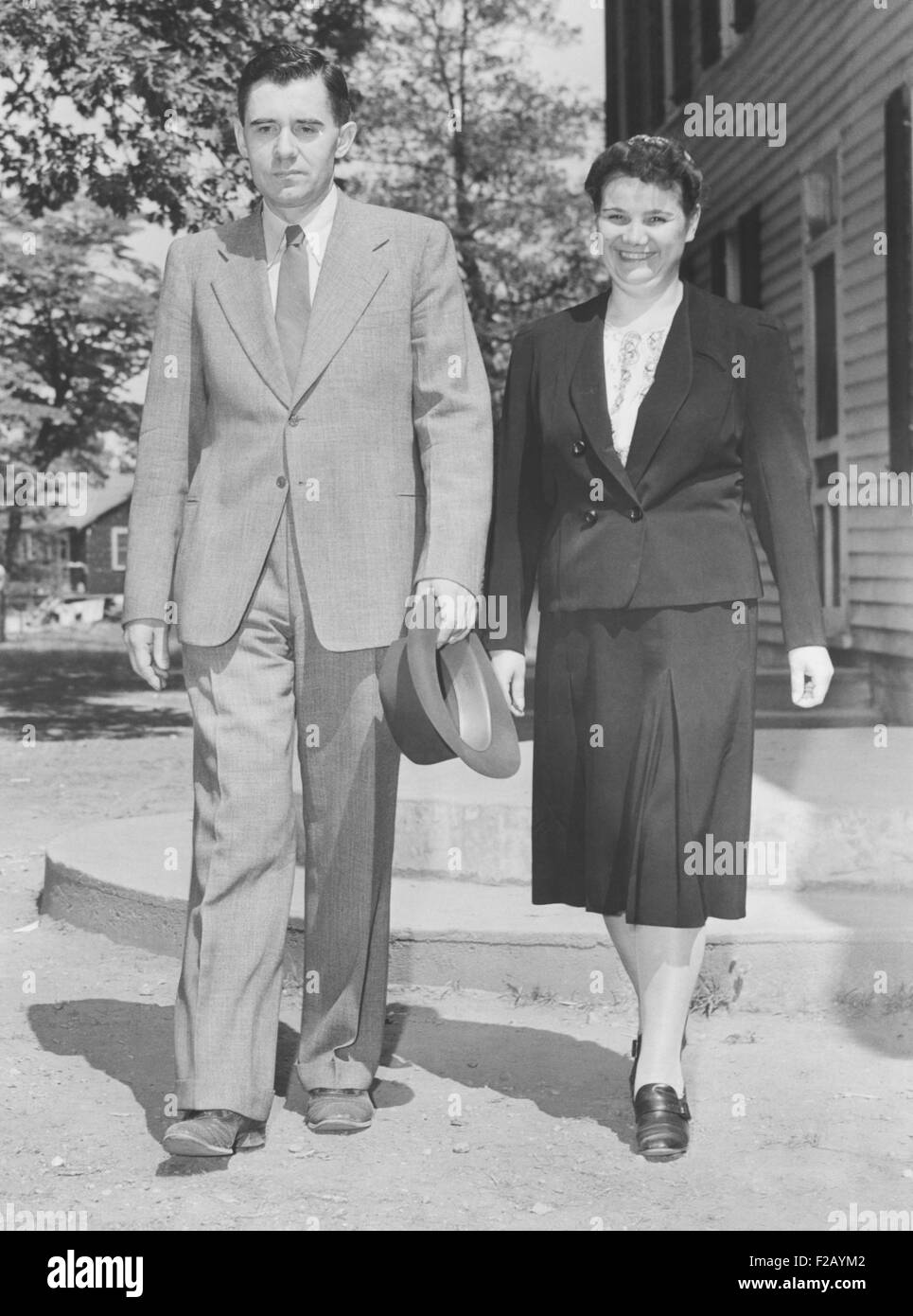 Andrei Gromyko with his wife, Lydia Dmitrievna, Gainesville Maryland, Aug. 23, 1943. Gromyko was the Soviet Union's Minister of Stock Photo