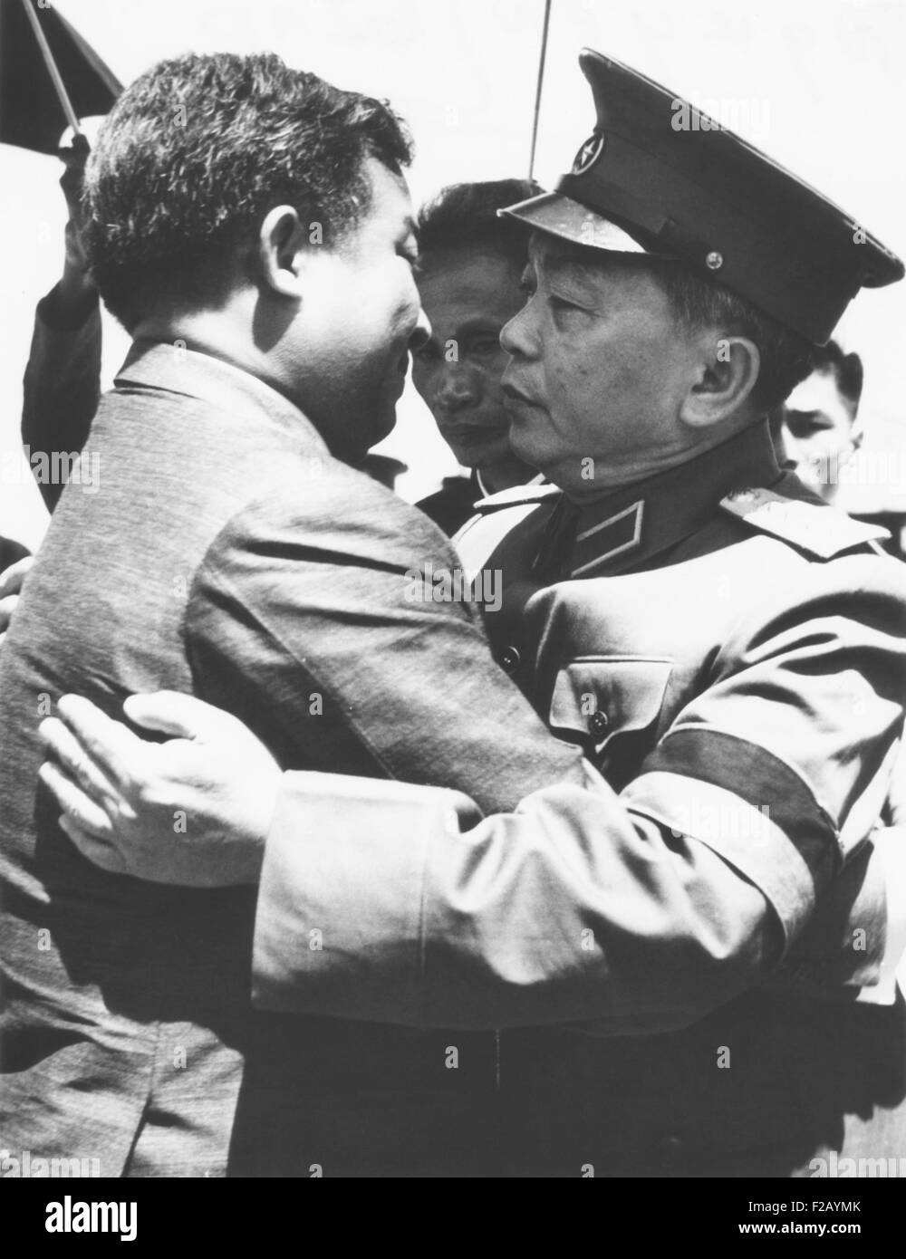 North Vietnamese Gen. Nguyen Giap and Cambodia's Prince Sihanouk at Ho Chi Minh's funeral. Hanoi, Sept. 6, 1969. (CSU 2015 9 745) Stock Photo