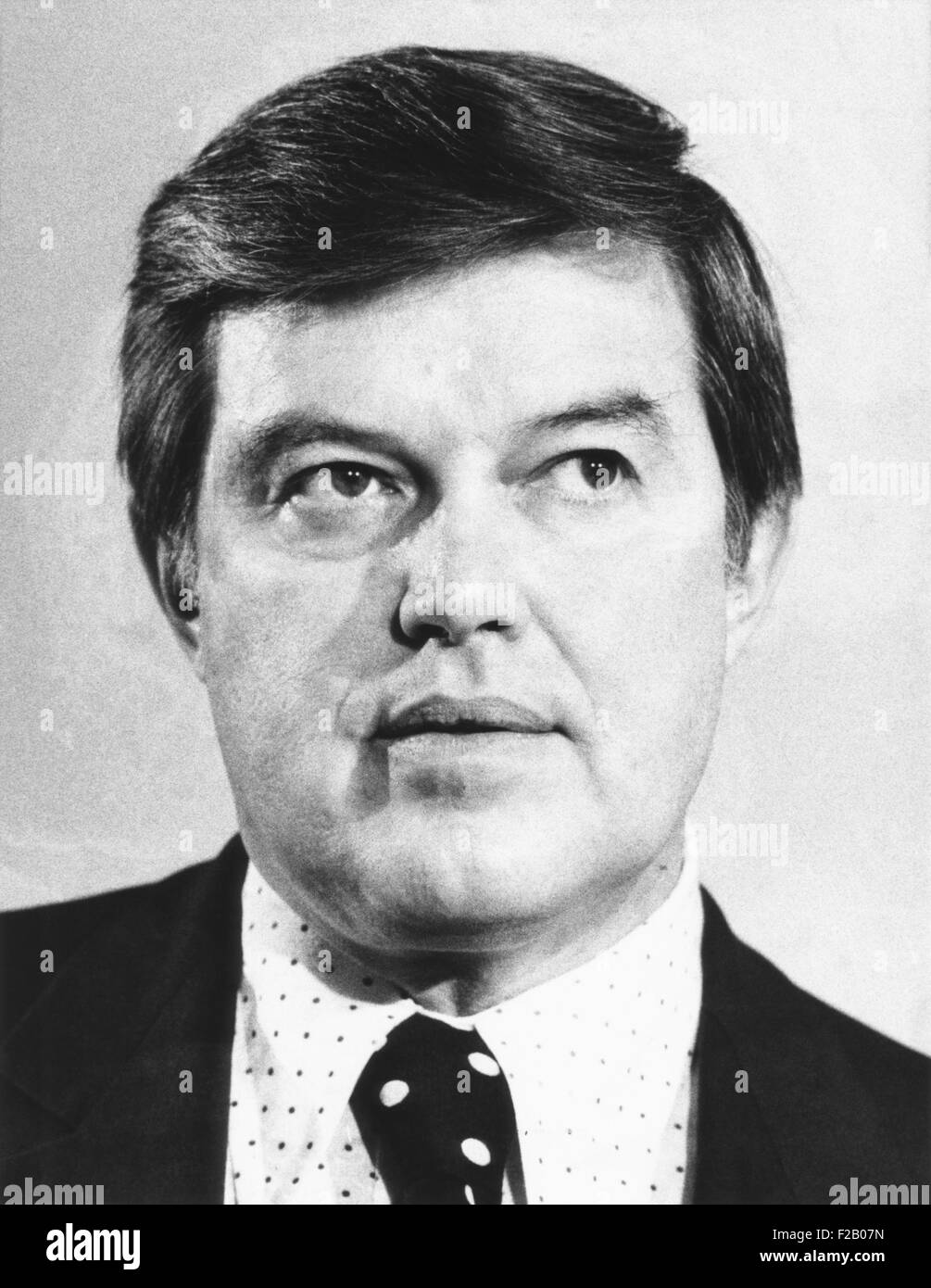 Senator Frank Church, Idaho Democrat, Jan. 28, 1975. He was Chairman of the Senate Select Committee on Intelligence Activities. Stock Photo