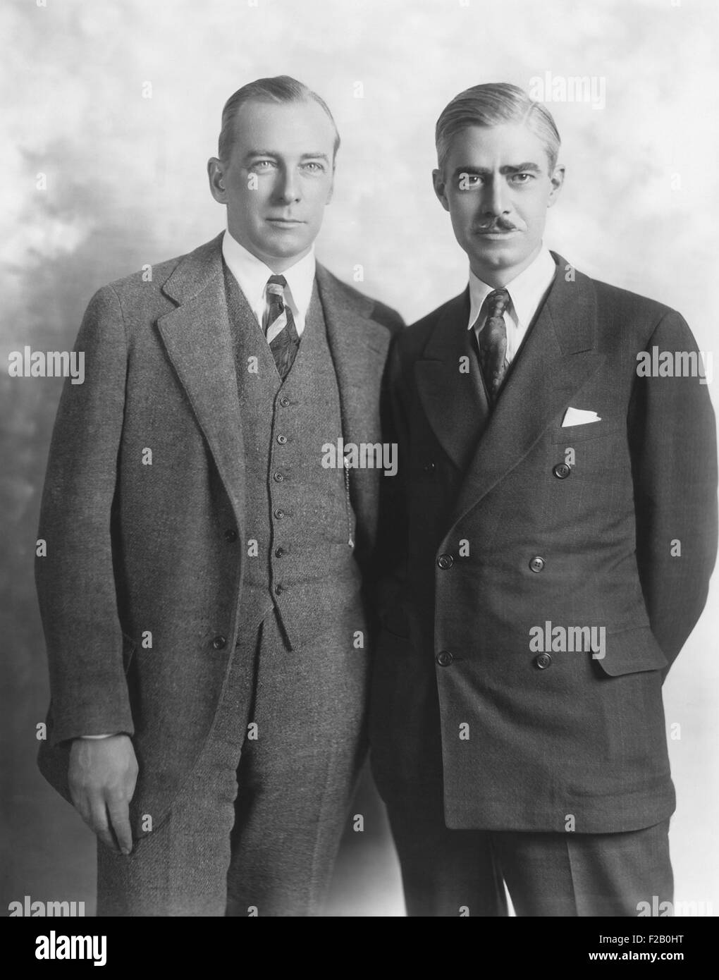 George Abbott and Philip Dunning, the author and director of BROADWAY, which opened in Sept. 1926. The crime drama, a tale of bootleggers, chorus girls and hoofers, was one of the most successful plays of the 1920s. (CSU 2015 9 1099) Stock Photo