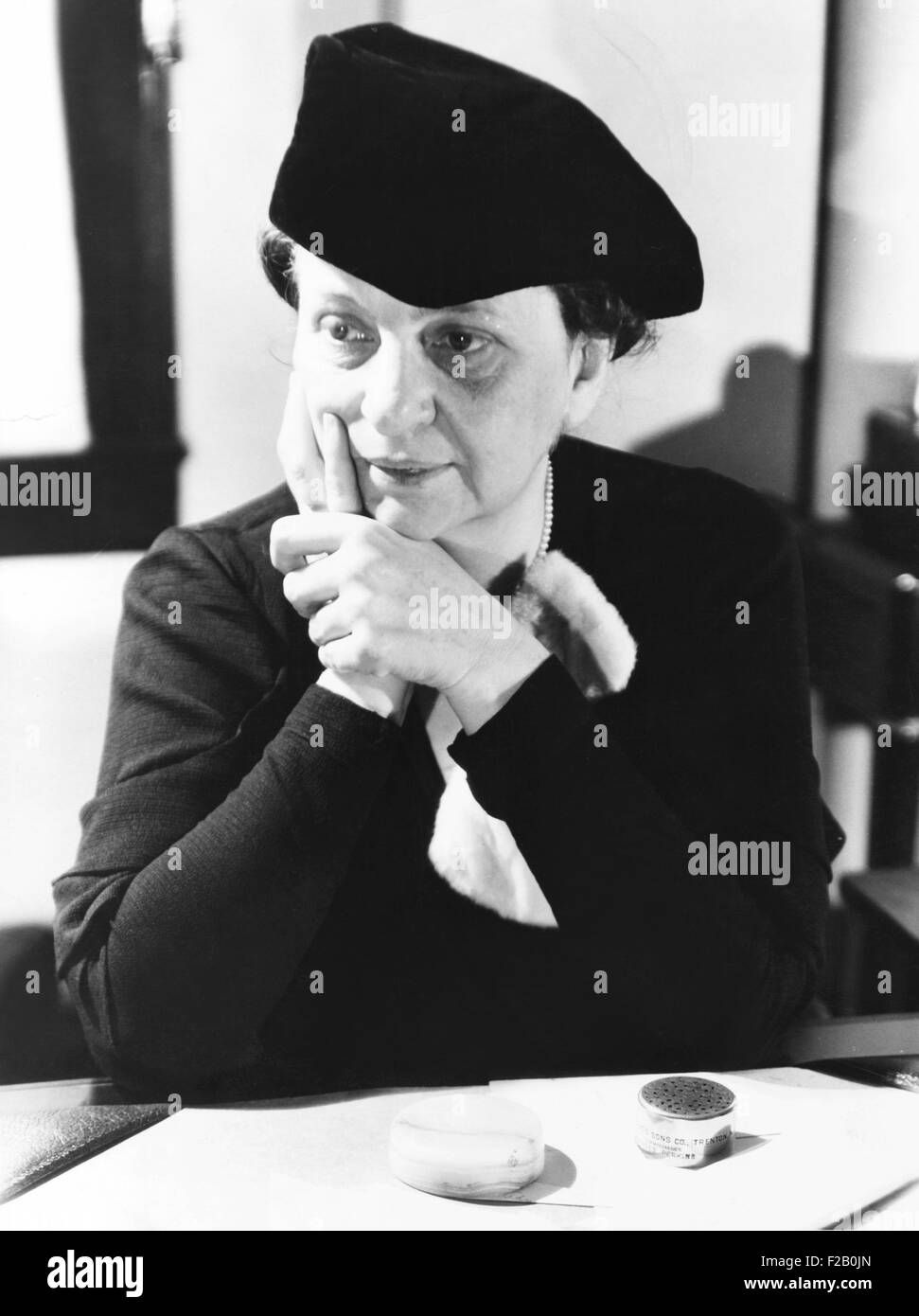 Frances Perkins, Secretary of Labor during the Franklin Roosevelt administration. 1940. (CSU 2015 9 1071) Stock Photo