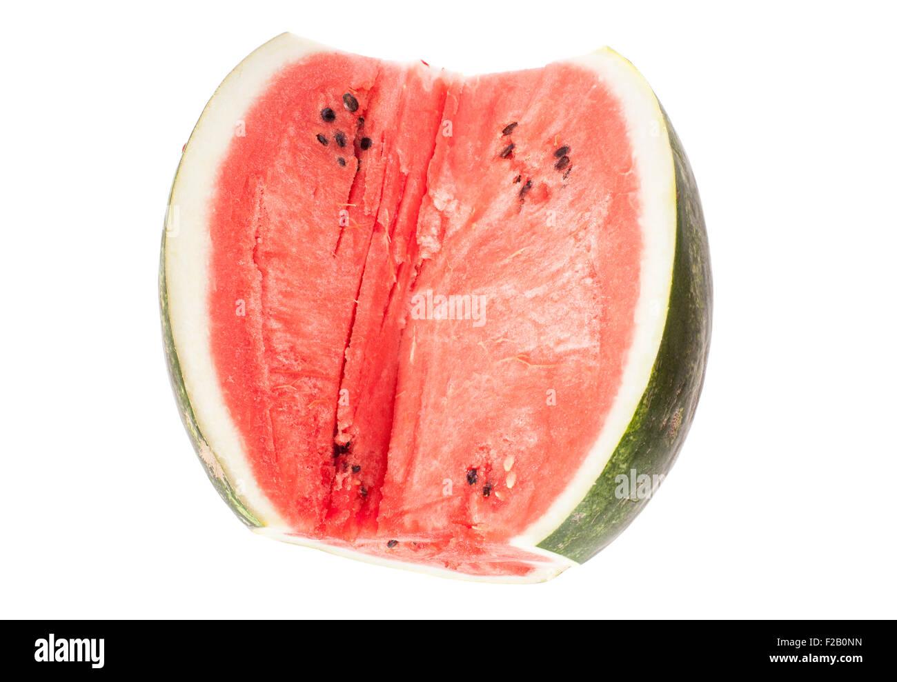 Watermelon slice isolated on white Stock Photo - Alamy