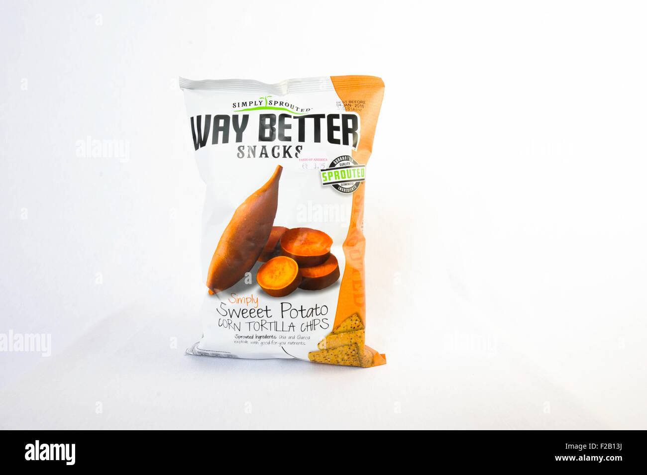Way better sweet potato chips- patata dulce frita de Way better Stock Photo