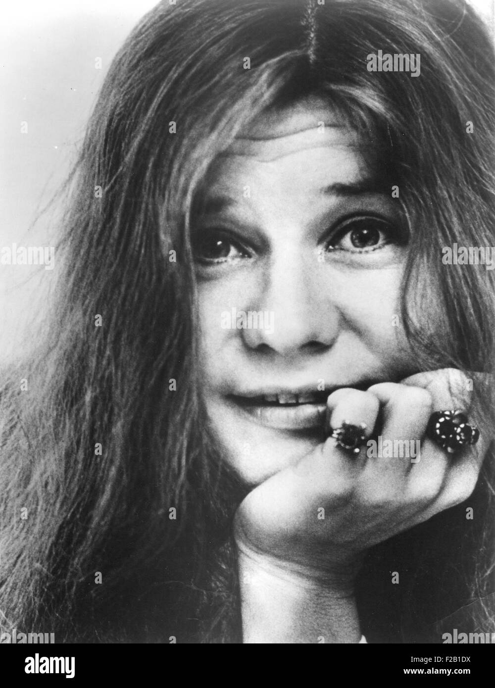 JANIS JOPLIN (1943-1970) Promotional photo of US singer about 1969 Stock Photo