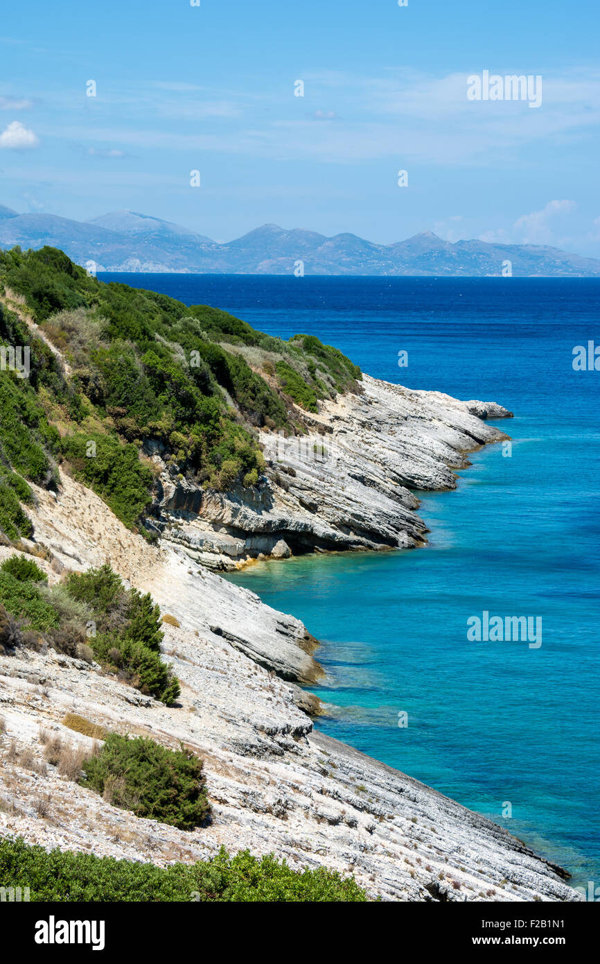 Coastline of Zakynthos, Greece Stock Photo
