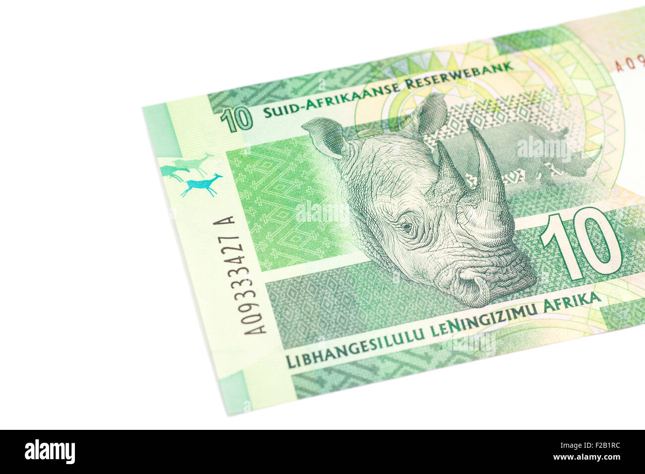 Ten South African Rand isolated Stock Photo