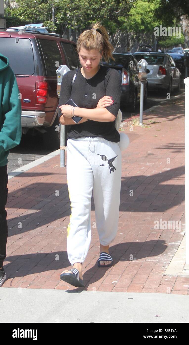 Sofia Richie, wearing FREECITY Sparrow Let's Go Sweatpants and a