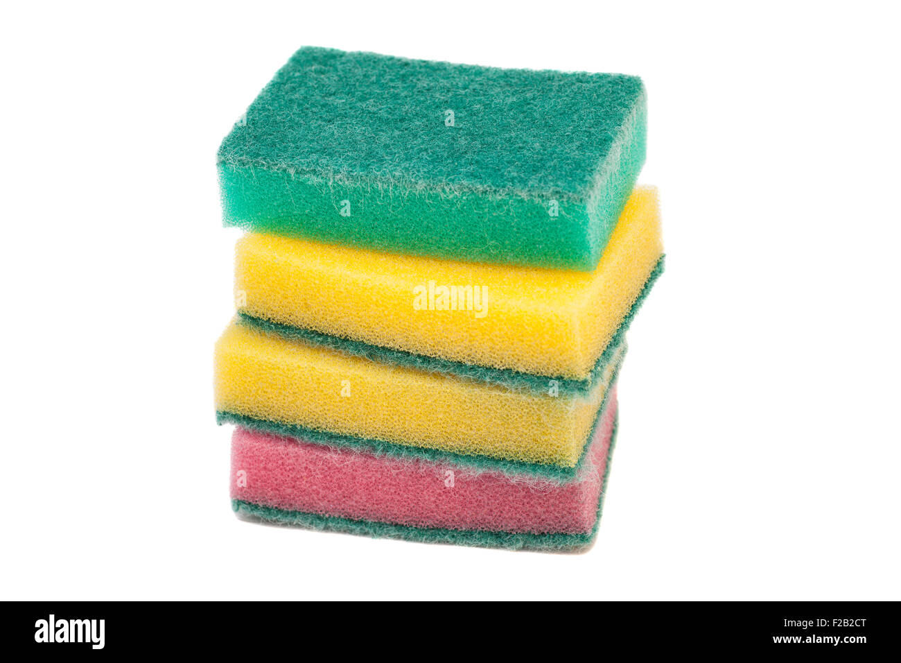 Kitchen sponges isolated on white background Stock Photo Alamy