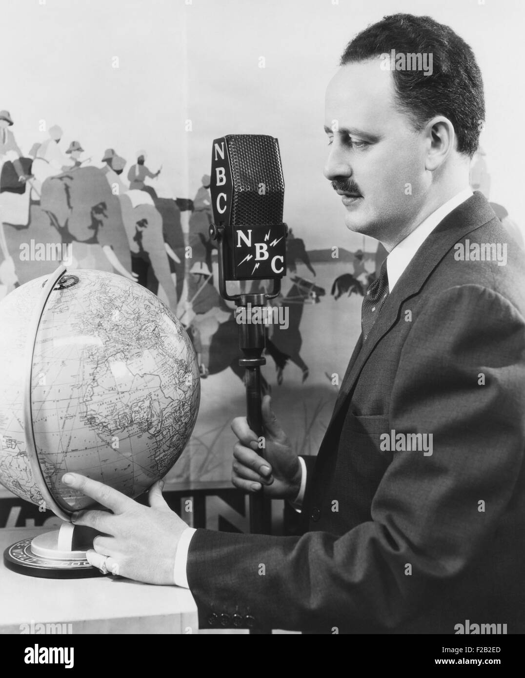 Malcolm LaPrade, host of Cook’s Radio Travelogue, broadcast from 1926 through 1939. (CSU 2015 7 375) Stock Photo
