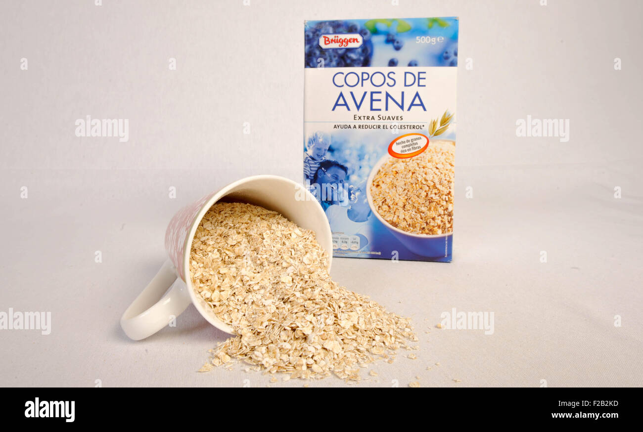 oat flakes Brüggen- copos de avena Brüggen Stock Photo - Alamy