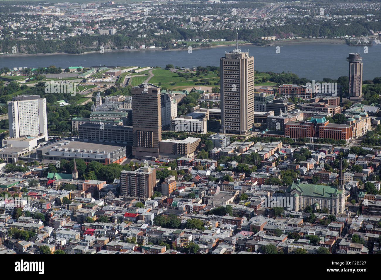 St. Jean Baptiste district of Quebec city is pictured in this aerial