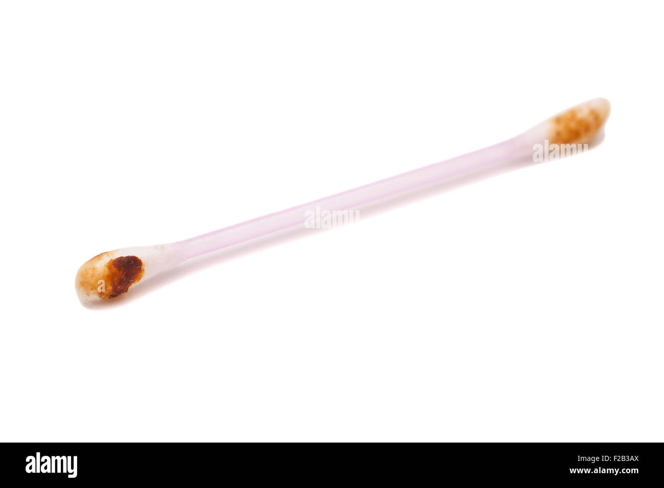 Ear wax on cotton swab isolated on white background Stock Photo - Alamy