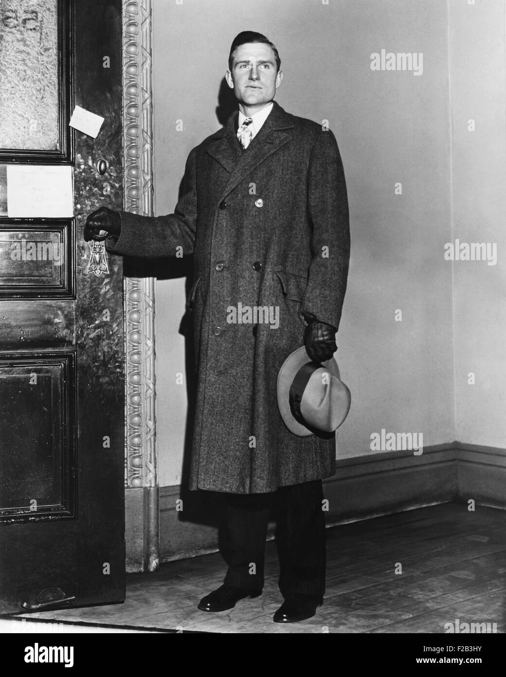 John D. Rockefeller III, at New York Federal court for jury duty. He served on a mail fraud case of the U.S. Government against Stock Photo